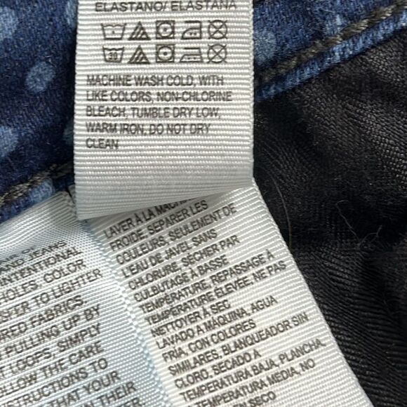 Lucky Brand Jeans Size 10 Lolita Mid Rise Blue Polka Dot Slim Leg - Picture 15 of 15